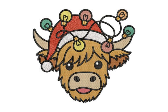 Christmas Highland Cow Embroidery Review