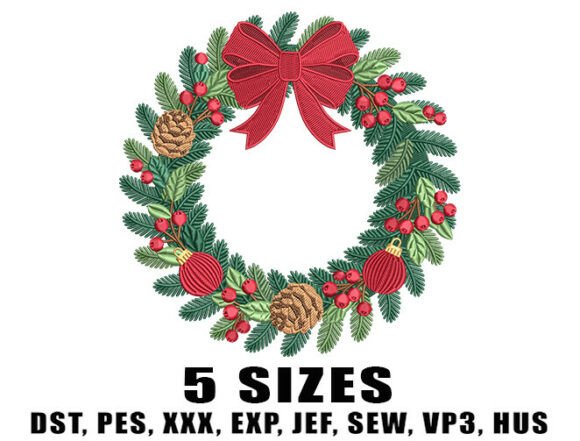 Cozy Christmas Wreath Embroidery Design Review