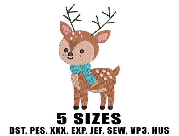Cute Autumn Reindeer Embroidery Design Review