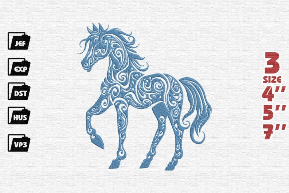 Elegant Ornate Horse Embroidery Design Review