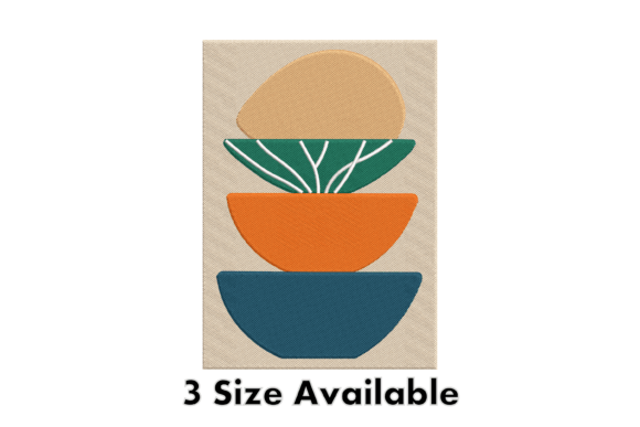 Modern Stacked Bowl Embroidery File Review