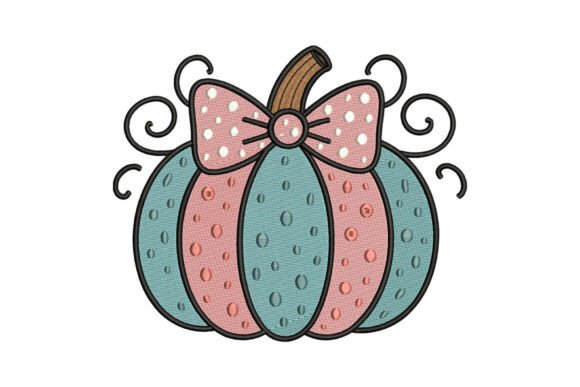 Pastel Pumpkin Bow Embroidery Design Review