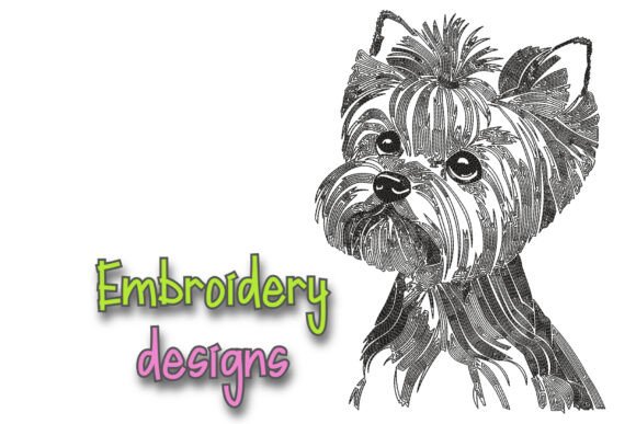 Yorkshire Terrier Embroidery for Handmade Gifts